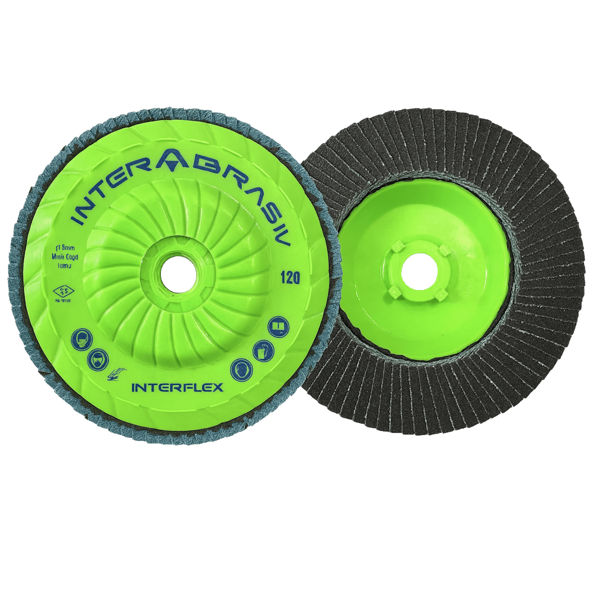 INTERFLEX SiC Doğaltaş Flap Disk 115mm M14 – Silisyum Karbür Zımpara